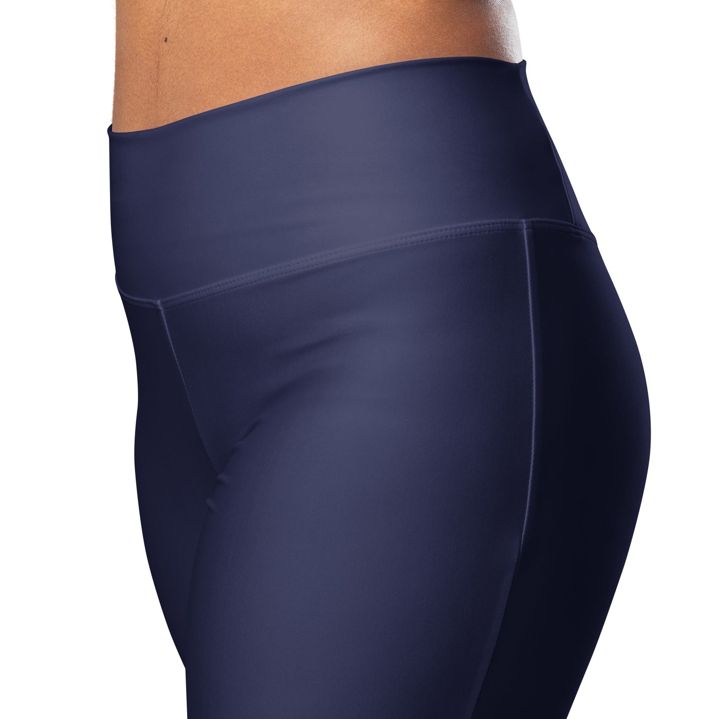 Navy Blue Flare Leggings - COCOBLACK