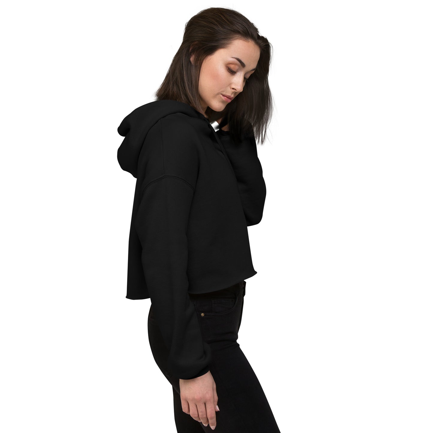 Black Crop Hoodie - COCOBLACK