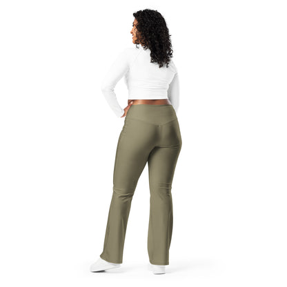 Olive Flare Leggings - COCOBLACK