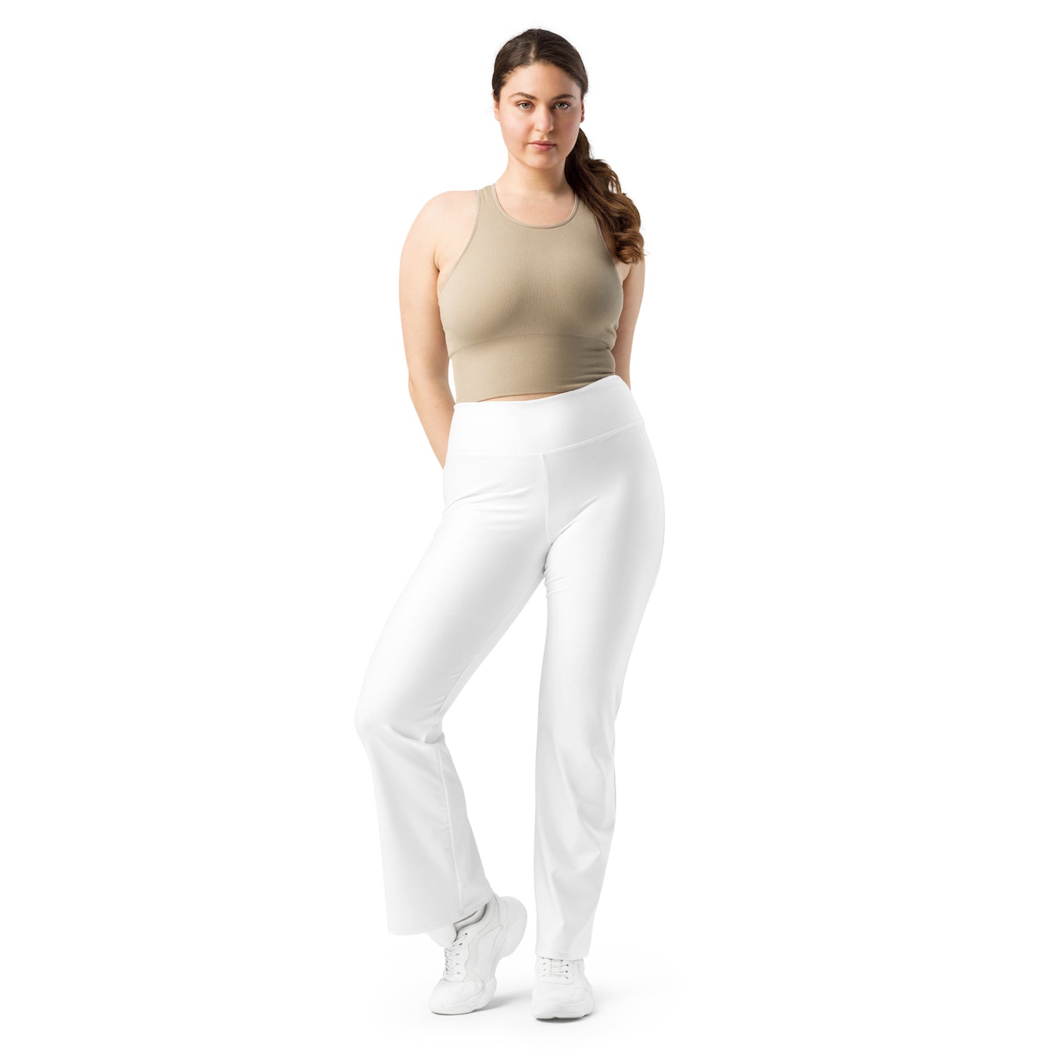 White Flare Leggings - COCOBLACK