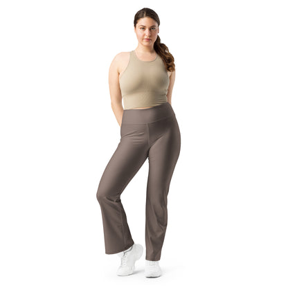 Brown Flare Leggings - COCOBLACK