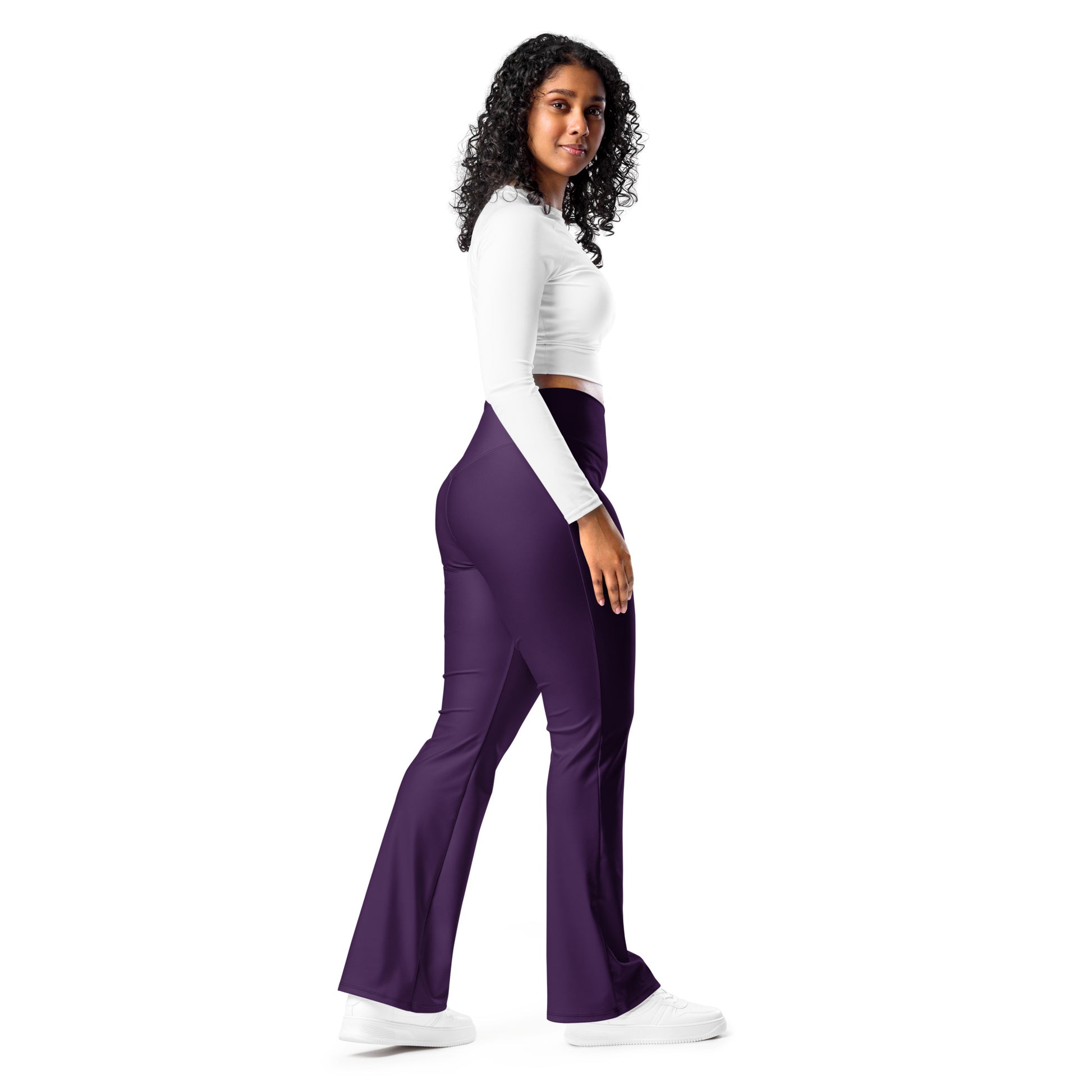 Purple Flare Leggings - COCOBLACK