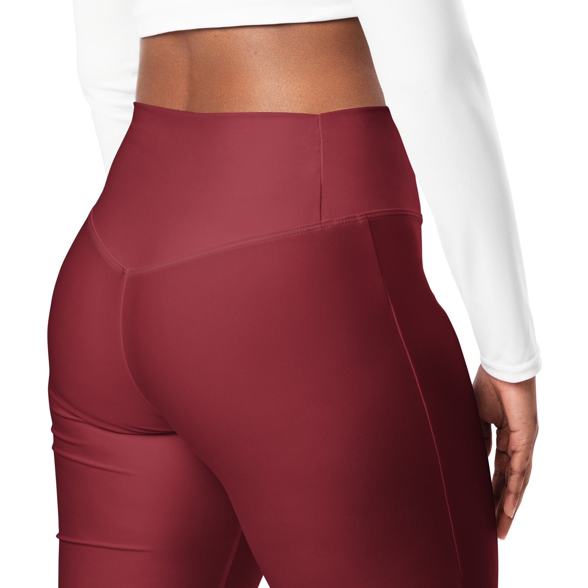 Red Flare Leggings - COCOBLACK