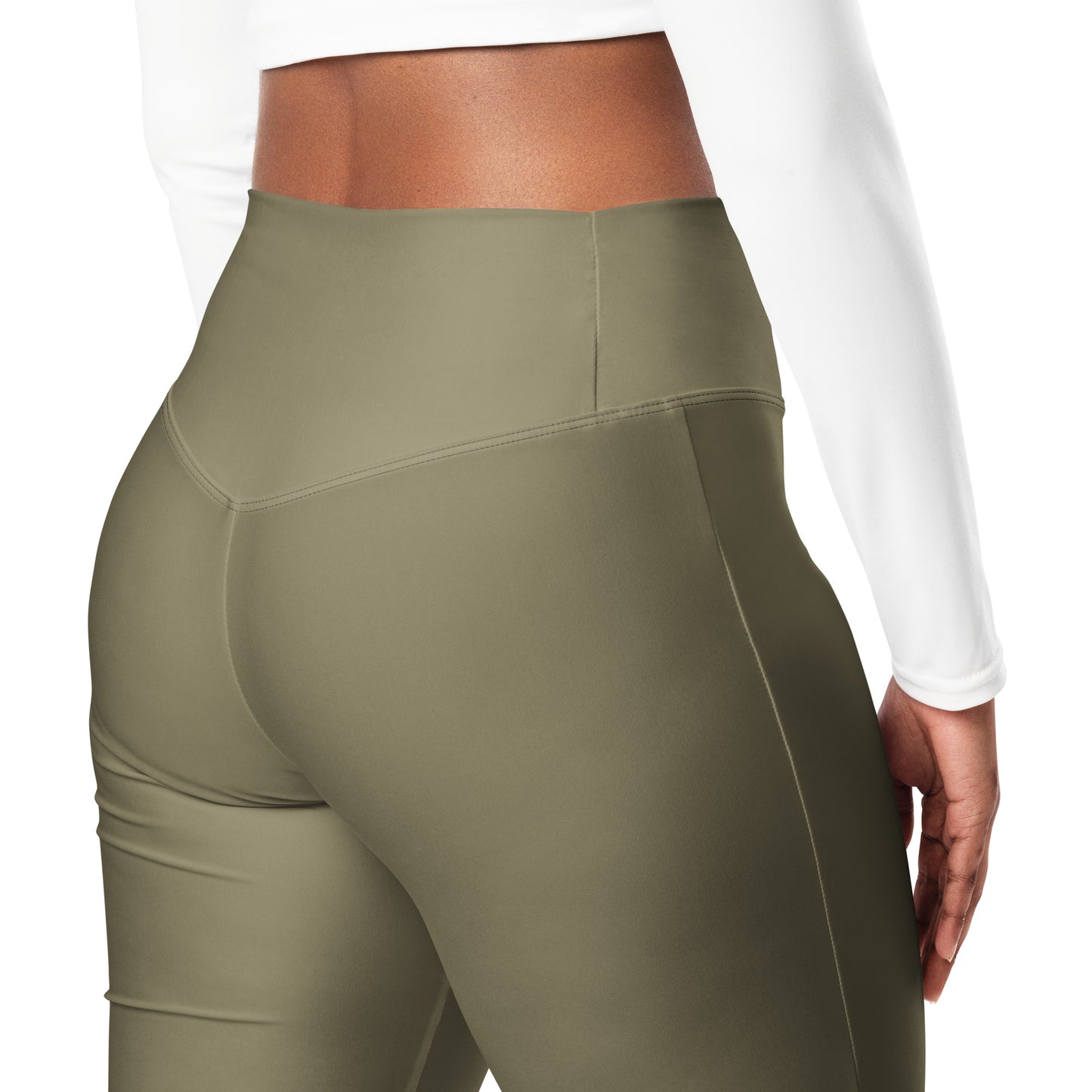 Olive Flare Leggings - COCOBLACK