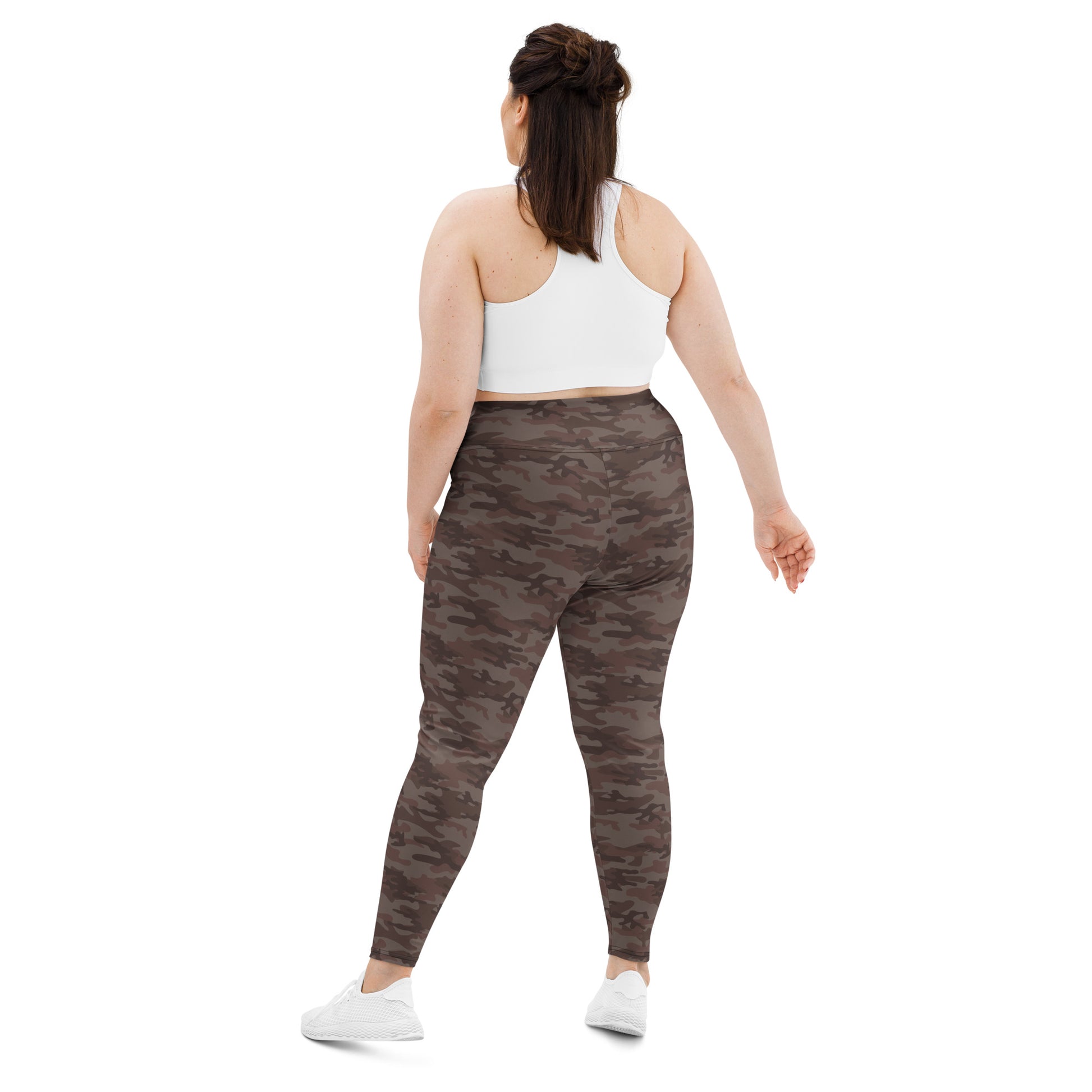 Brown Camo Plus Size Leggings - COCOBLACK