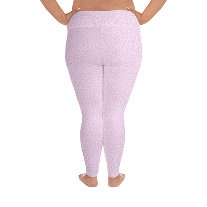 Pink Leopard Plus Size Leggings - COCOBLACK