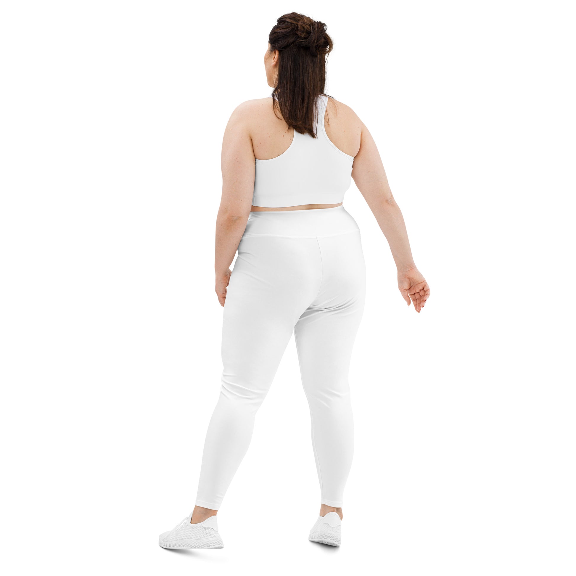 White Plus Size Leggings - COCOBLACK