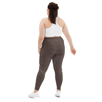 Brown Tiger Plus Size Leggings - COCOBLACK