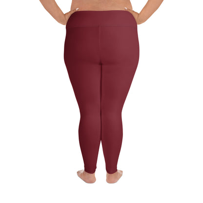 Red Plus Size Leggings - COCOBLACK