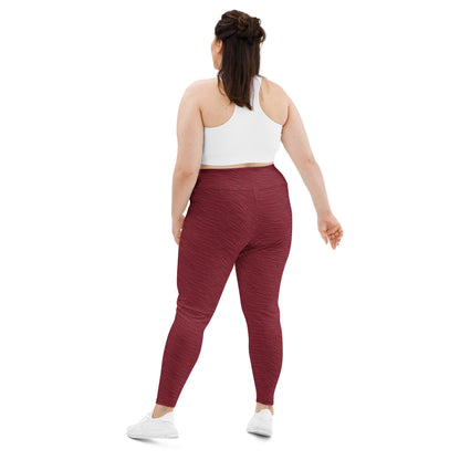 Red Tiger Plus Size Leggings - COCOBLACK