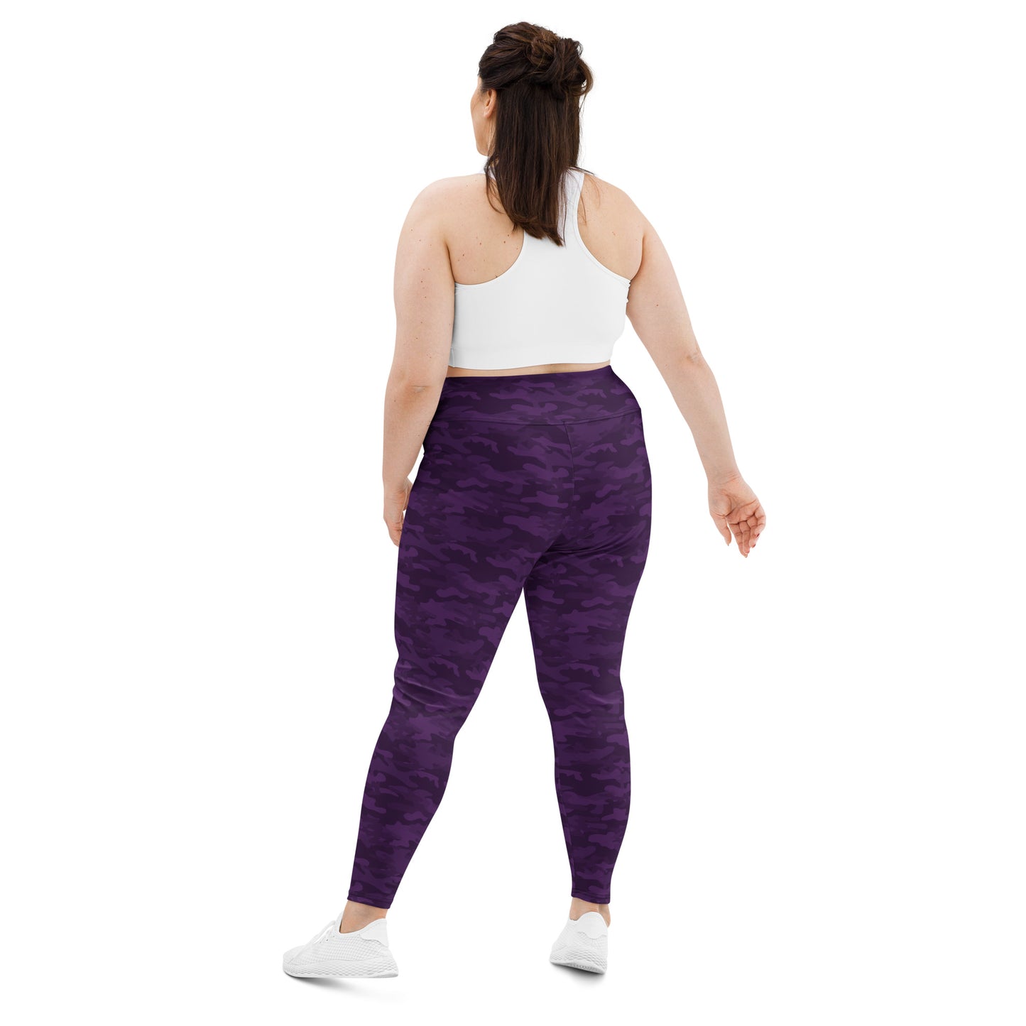 Purple Camo Plus Size Leggings - COCOBLACK