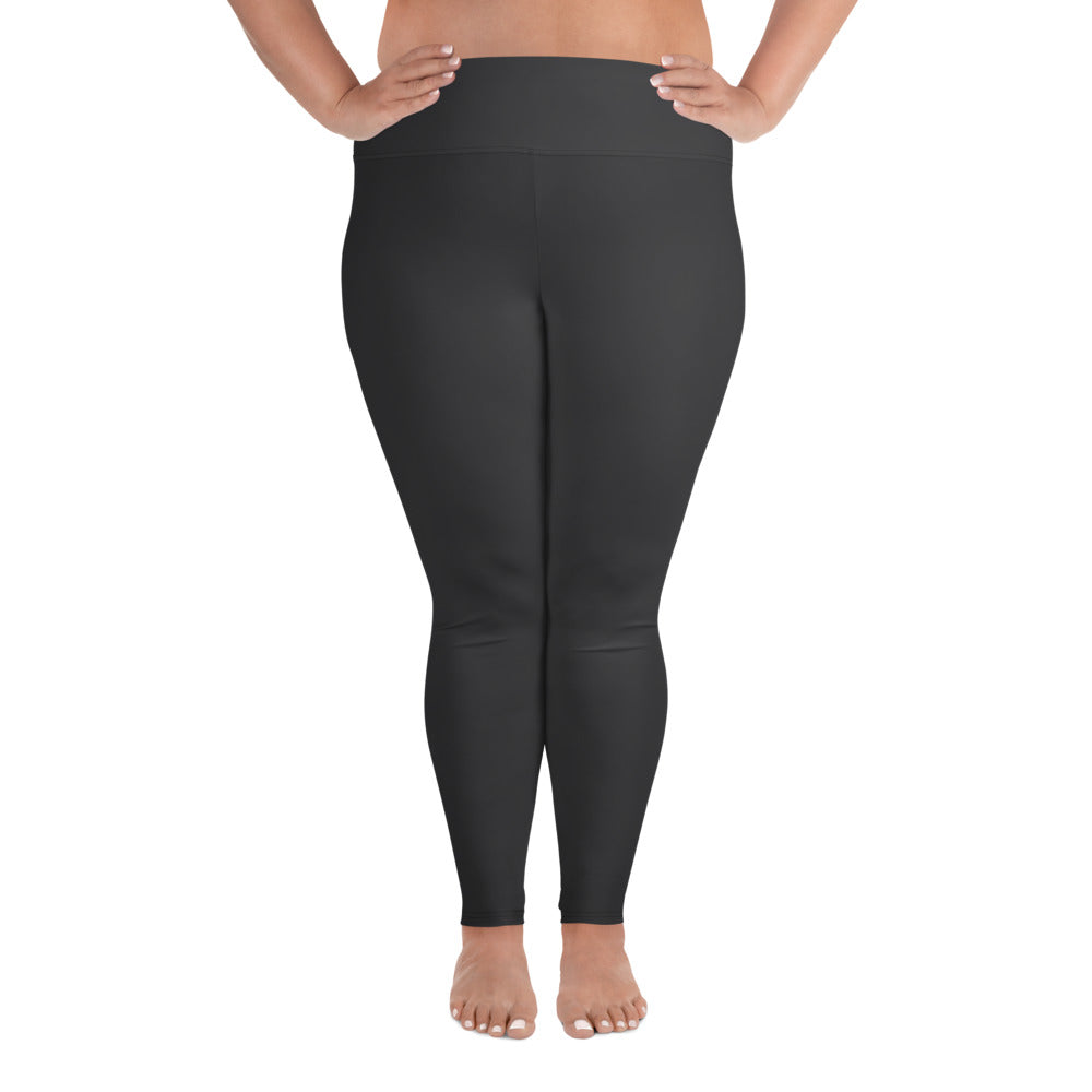 Dark Gray Plus Size Leggings - COCOBLACK