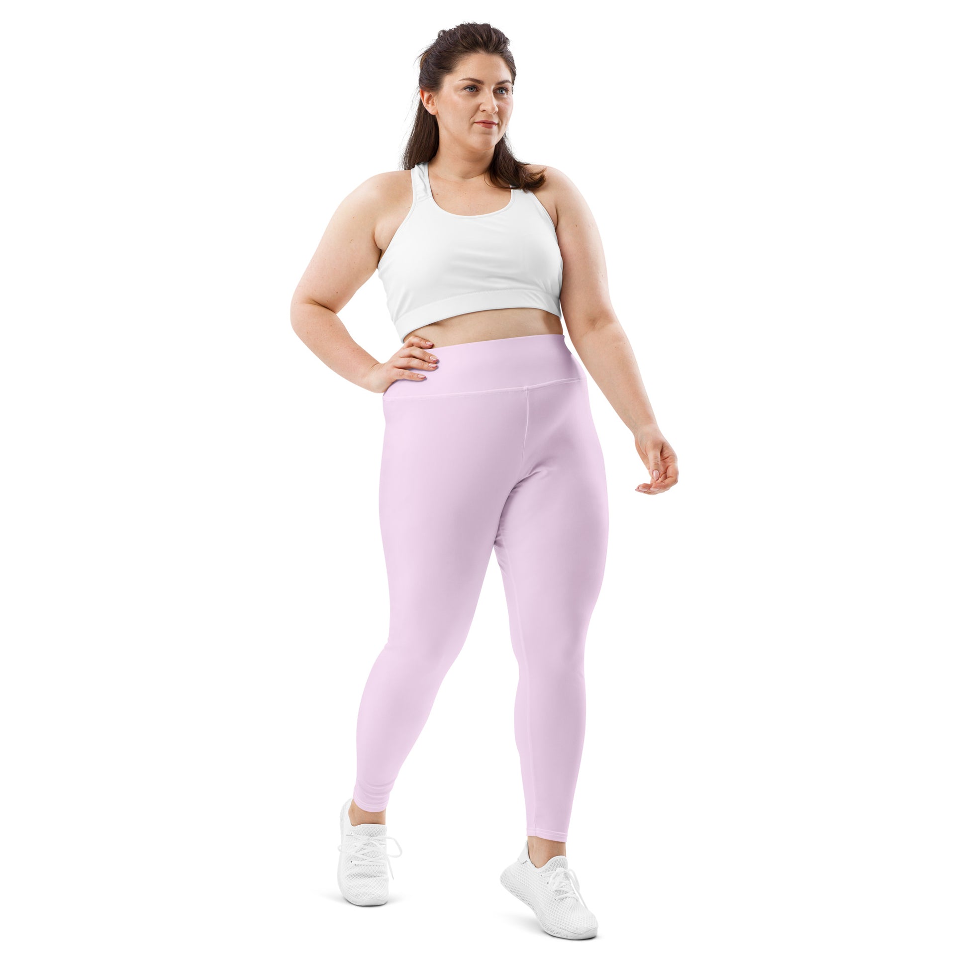 Pink Plus Size Leggings - COCOBLACK