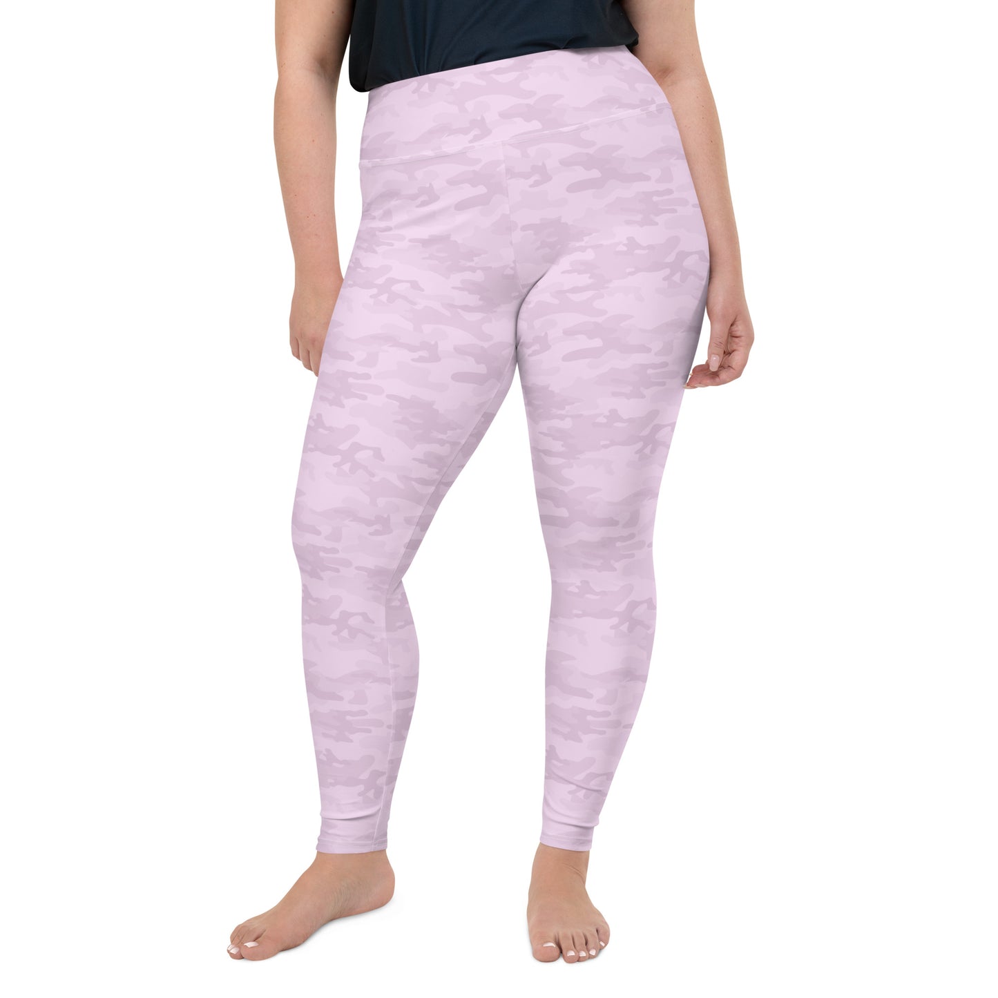 Pink Camo Plus Size Leggings - COCOBLACK