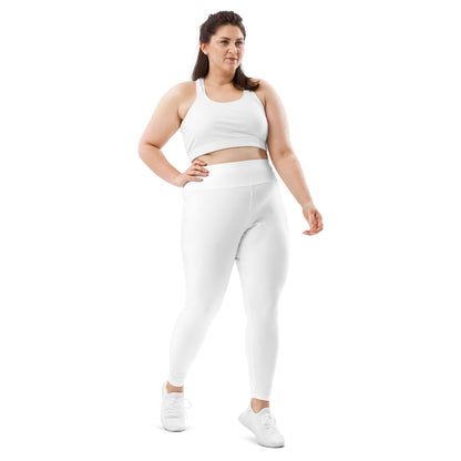 White Plus Size Leggings - COCOBLACK