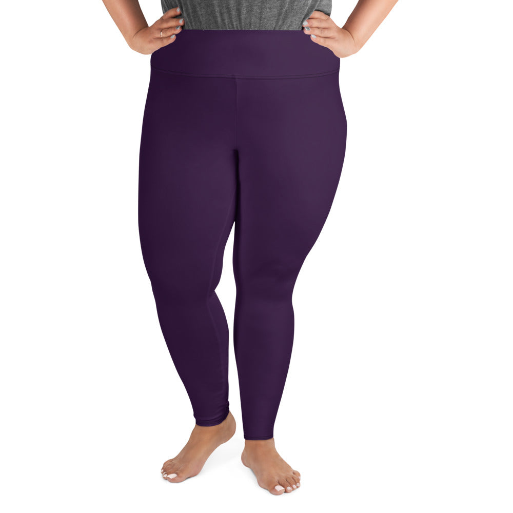 Purple Plus Size Leggings - COCOBLACK