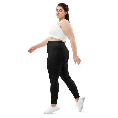 Black Tiger Plus Size Leggings - COCOBLACK