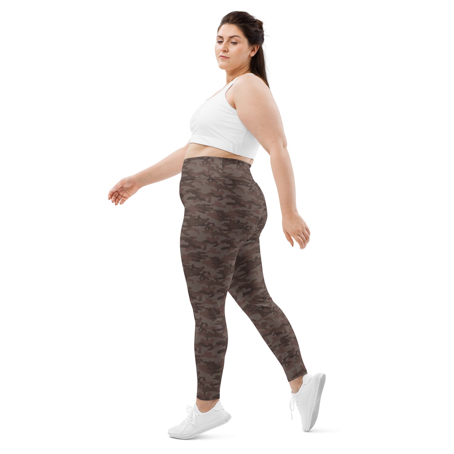 Brown Camo Plus Size Leggings - COCOBLACK