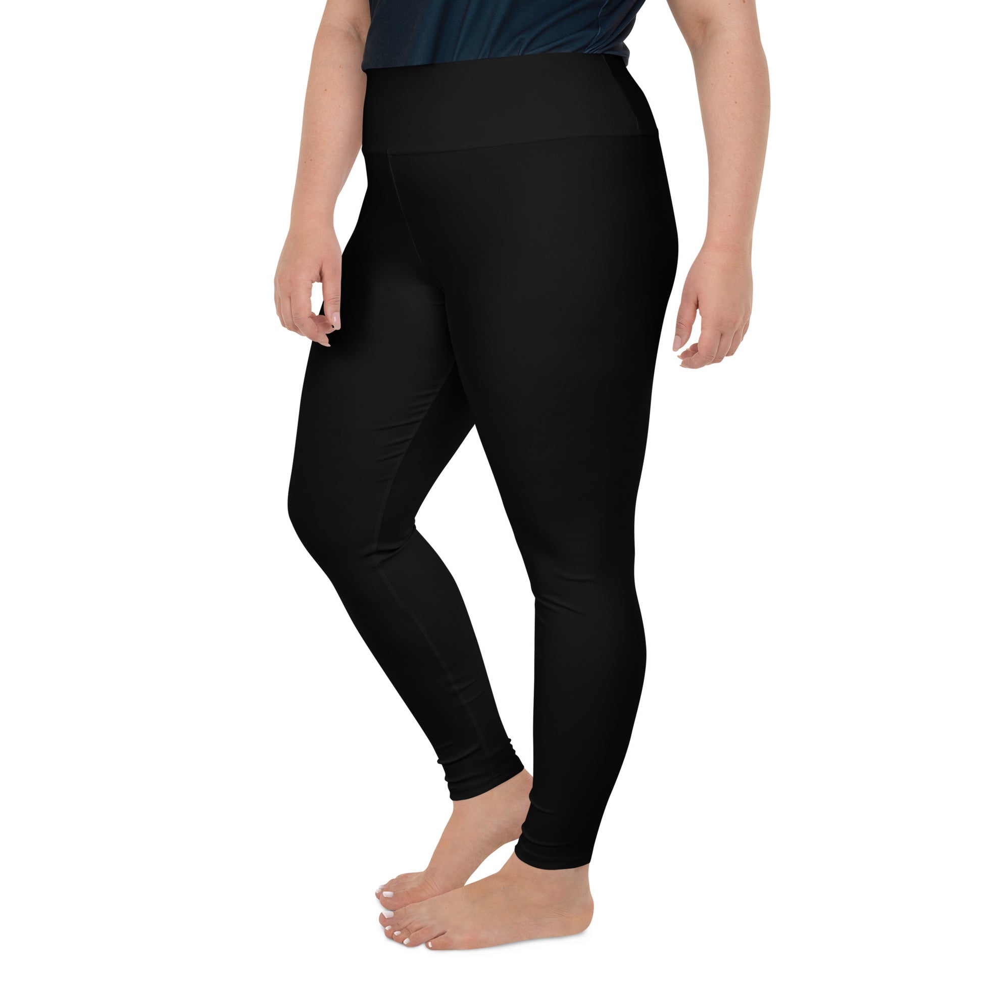 Black Plus Size Leggings - COCOBLACK