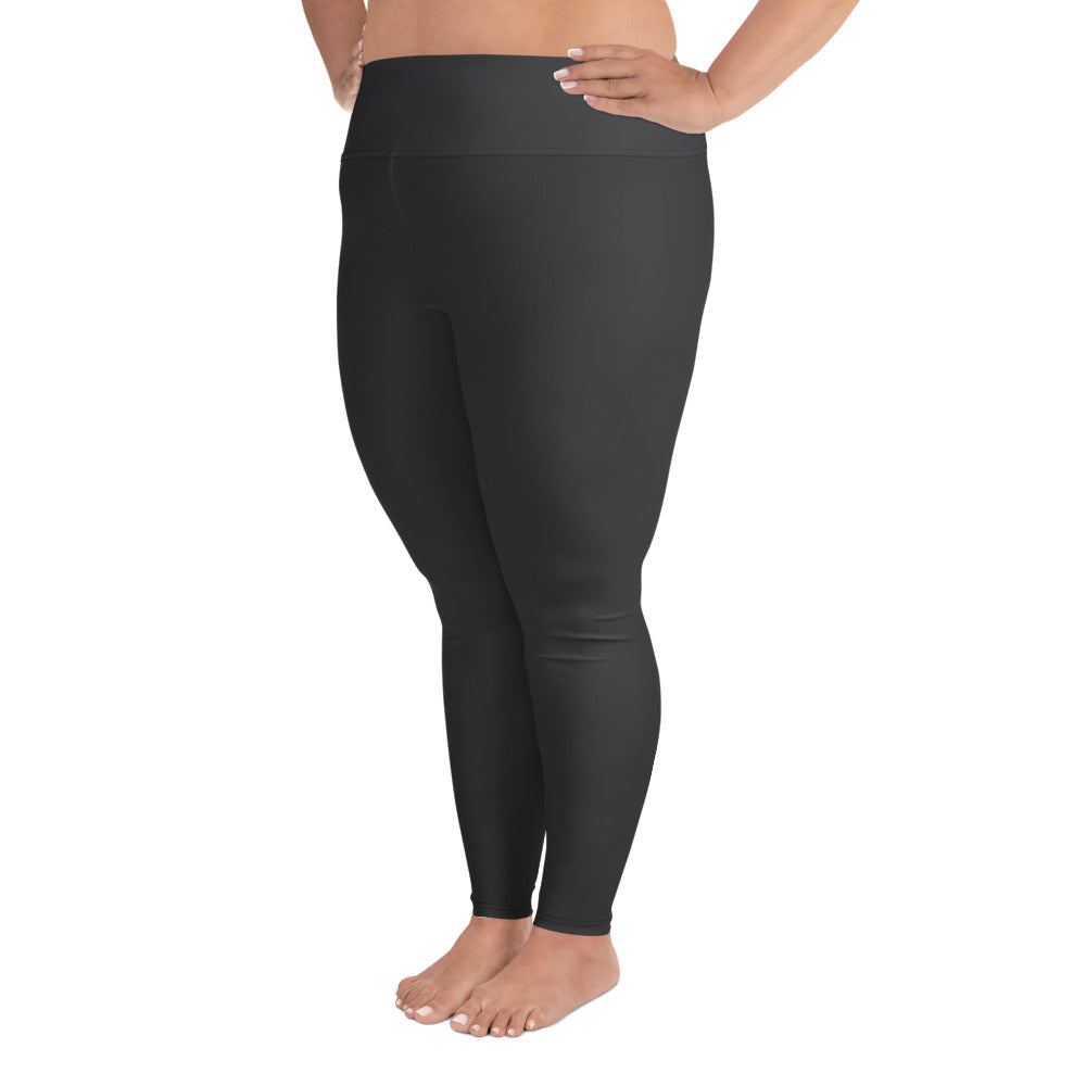 Dark Gray Plus Size Leggings - COCOBLACK