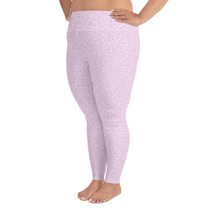 Pink Leopard Plus Size Leggings - COCOBLACK