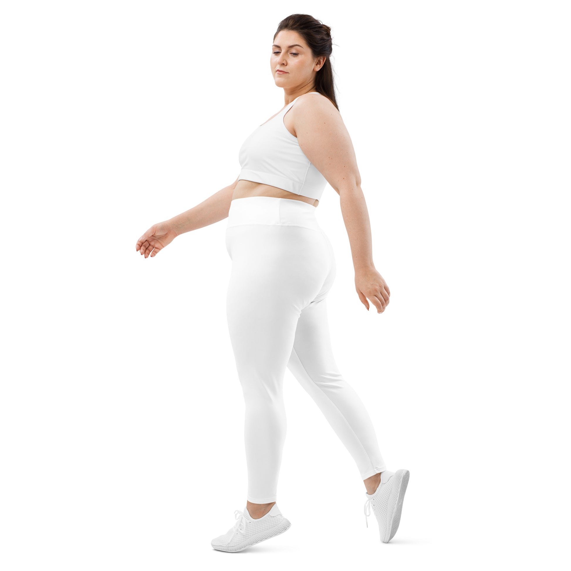 White Plus Size Leggings - COCOBLACK