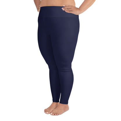 Navy Blue Plus Size Leggings - COCOBLACK