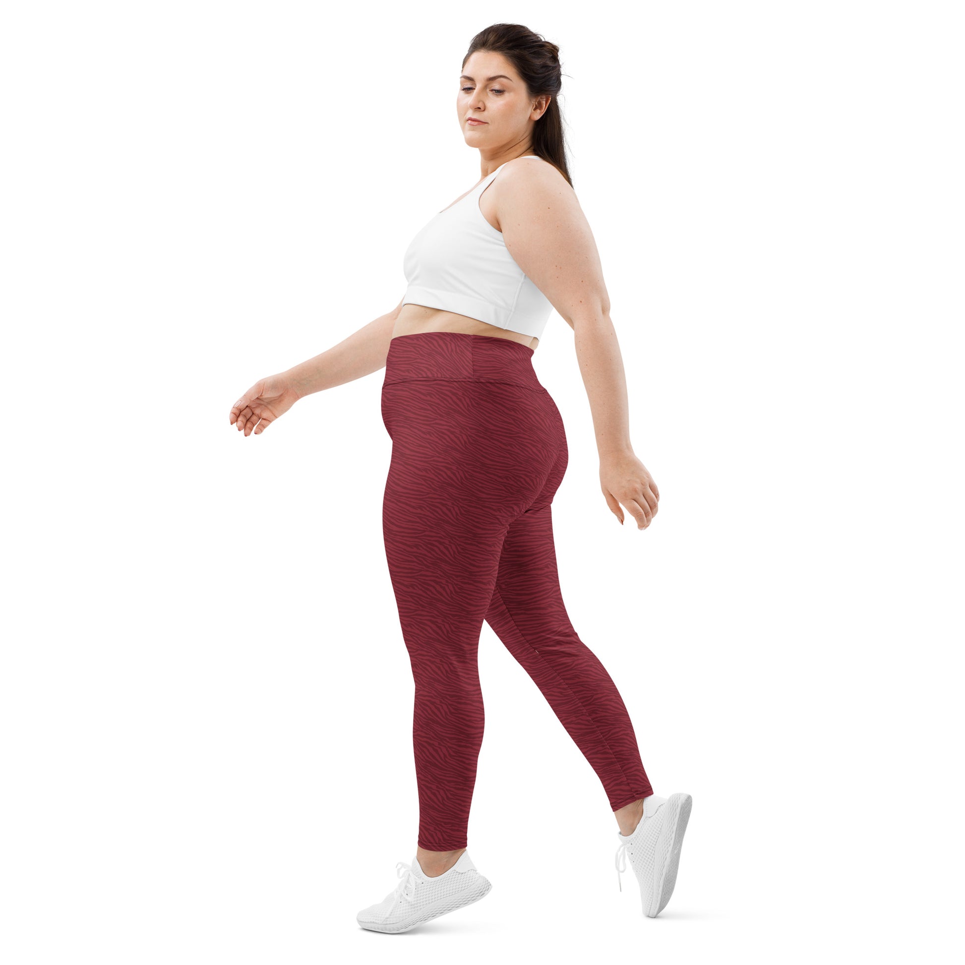 Red Tiger Plus Size Leggings - COCOBLACK