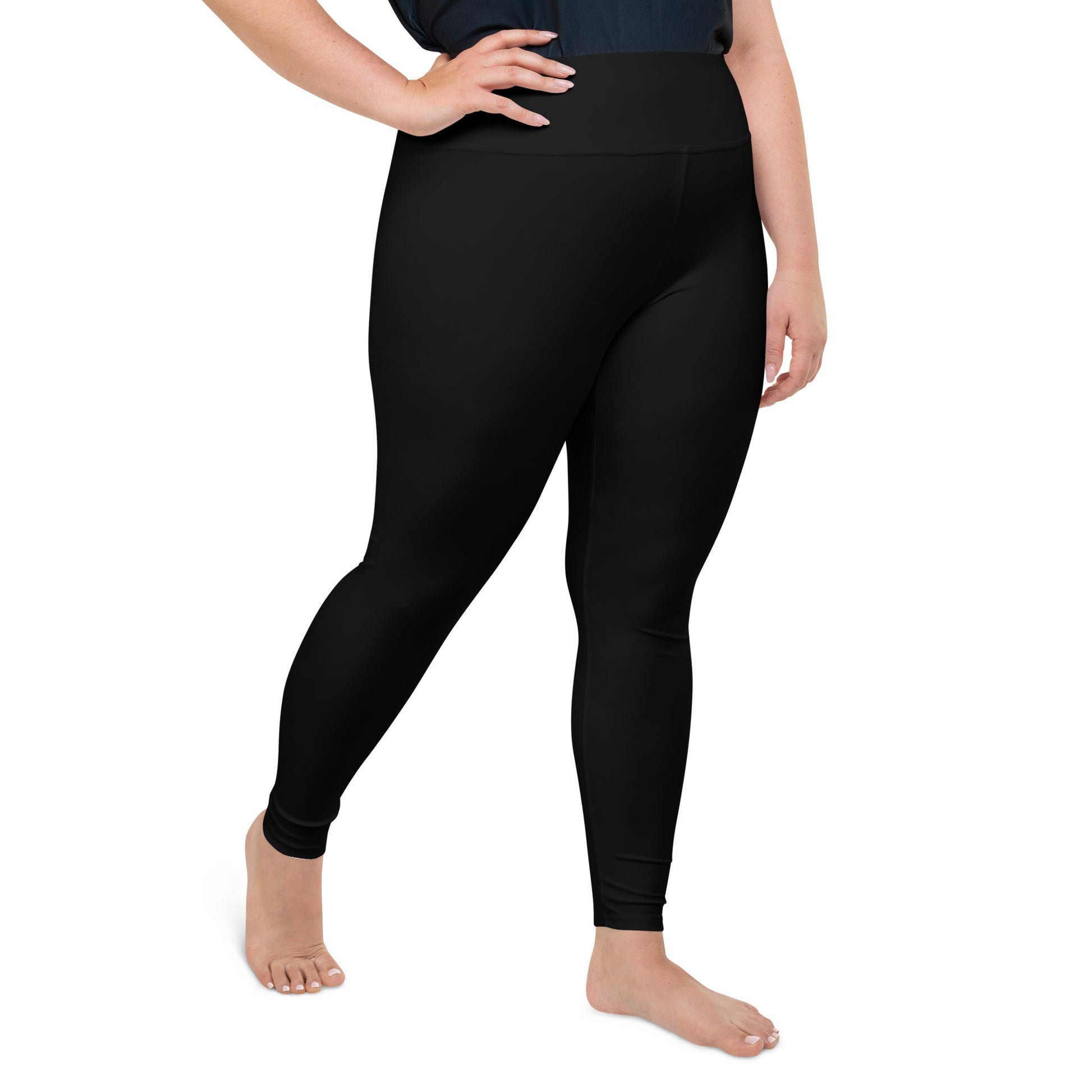 Black Plus Size Leggings - COCOBLACK