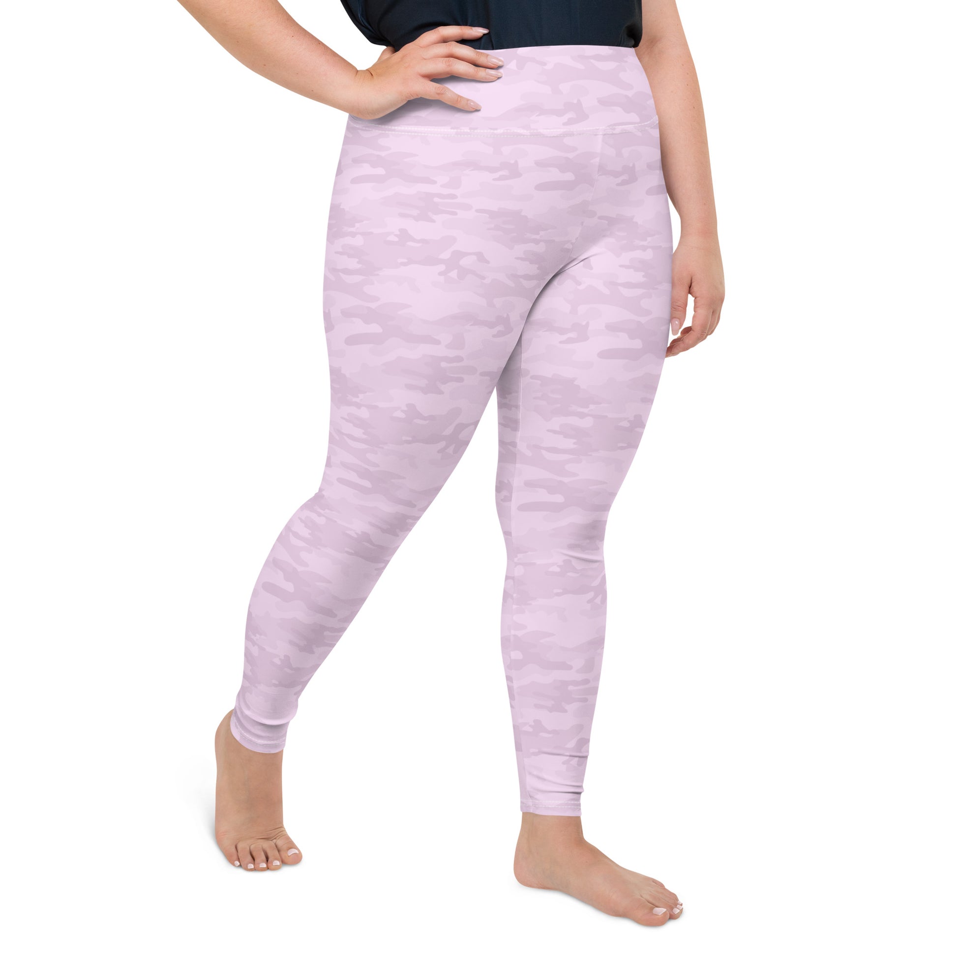 Pink Camo Plus Size Leggings - COCOBLACK