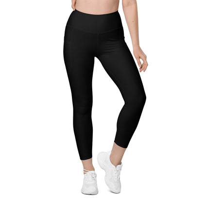 Black Leggings With Pockets - COCOBLACK