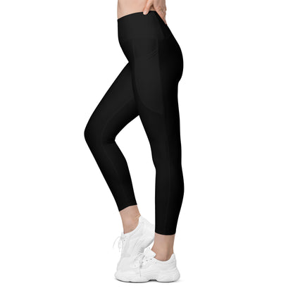 Black Leggings With Pockets - COCOBLACK