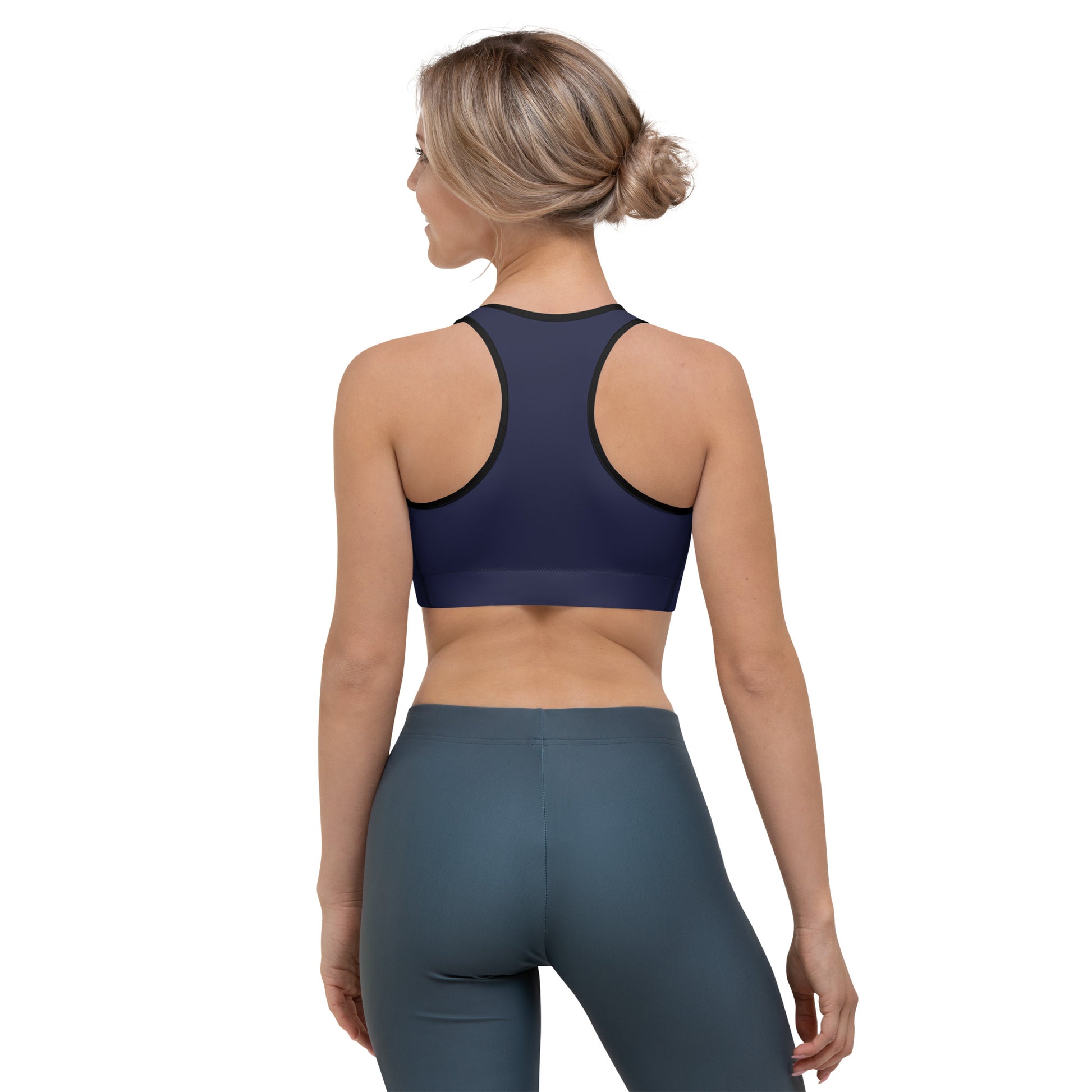 Navy Blue Sports Bra - COCOBLACK