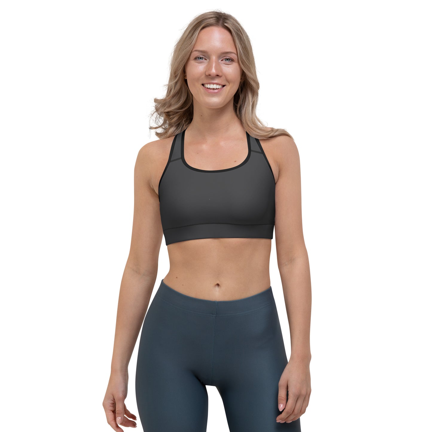 Dark Gray Sports Bra - COCOBLACK