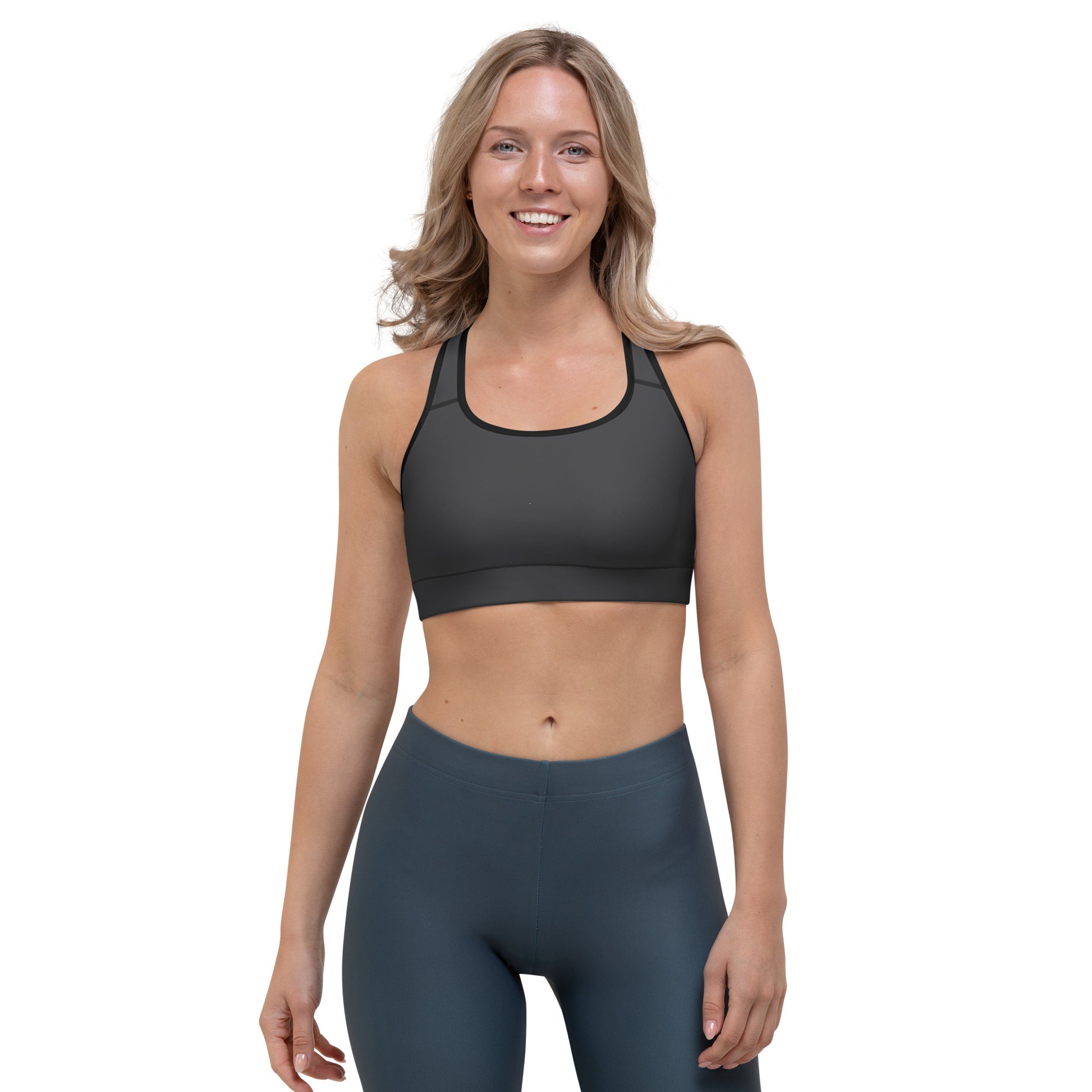 Dark Gray Sports Bra - COCOBLACK