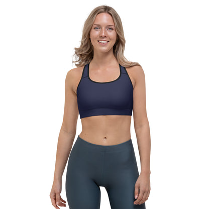 Navy Blue Sports Bra - COCOBLACK