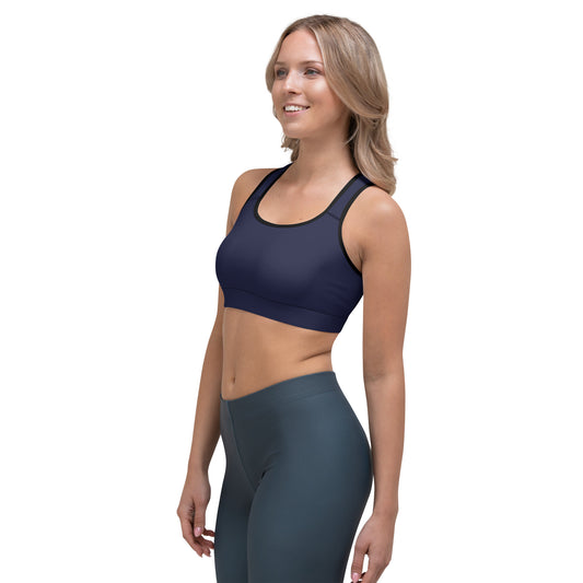 Navy Blue Sports Bra - COCOBLACK