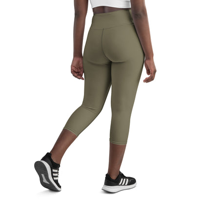 Olive Capri Leggings - COCOBLACK