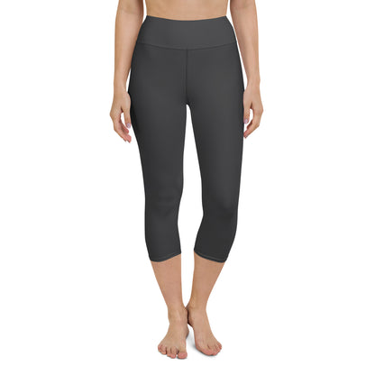 Dark Gray Capri Leggings - COCOBLACK