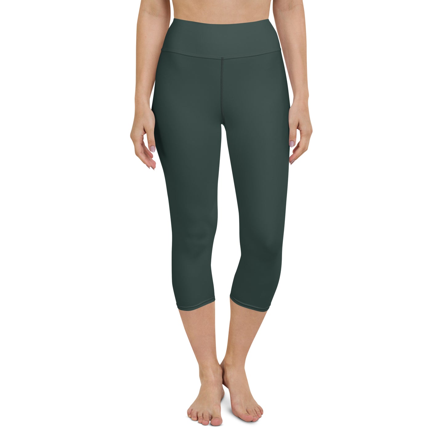 Dark Green Capri Leggings - COCOBLACK