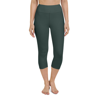 Dark Green Capri Leggings - COCOBLACK