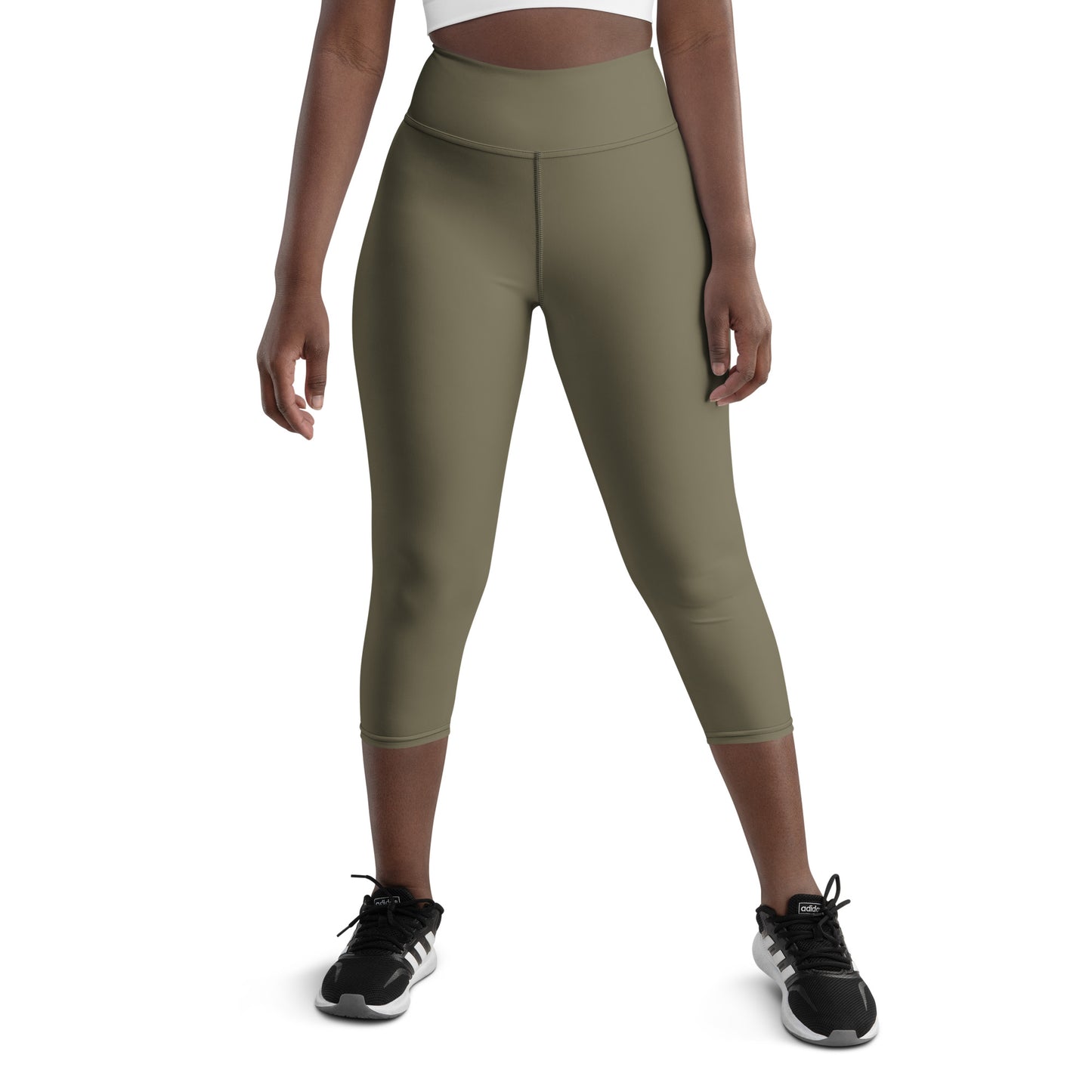 Olive Capri Leggings - COCOBLACK