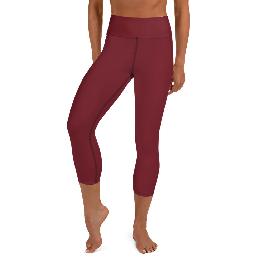 Red Capri Leggings - COCOBLACK