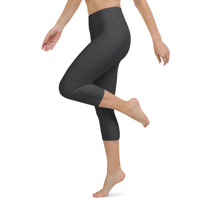 Dark Gray Capri Leggings - COCOBLACK