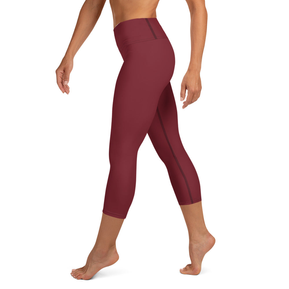 Red Capri Leggings - COCOBLACK