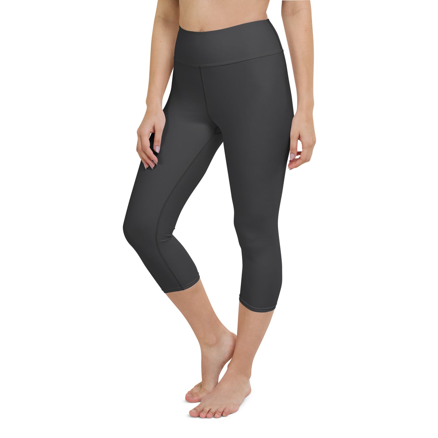 Dark Gray Capri Leggings - COCOBLACK