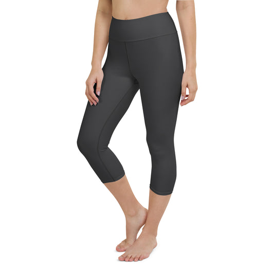 Dark Gray Capri Leggings - COCOBLACK