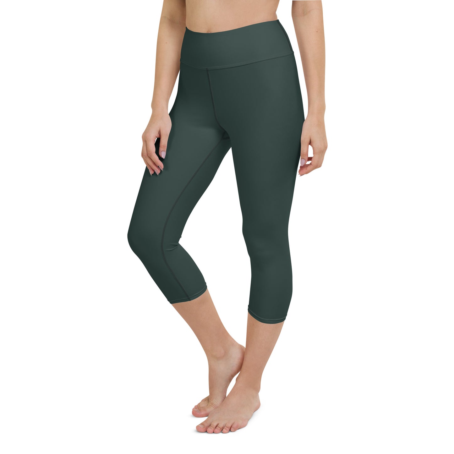 Dark Green Capri Leggings - COCOBLACK