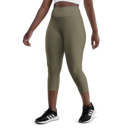 Olive Capri Leggings - COCOBLACK