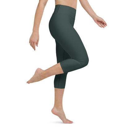 Dark Green Capri Leggings - COCOBLACK